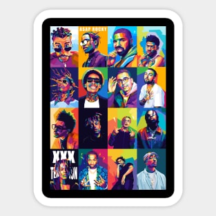 Rappers Collection Wpap Pop Art Sticker